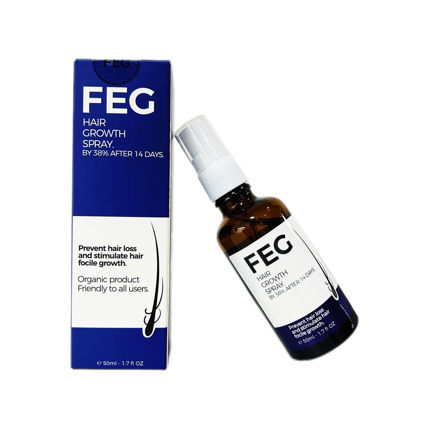 FEG Hair Regrowth Spray 50ML: Rapid Growth, Volume Boost & Strength for All